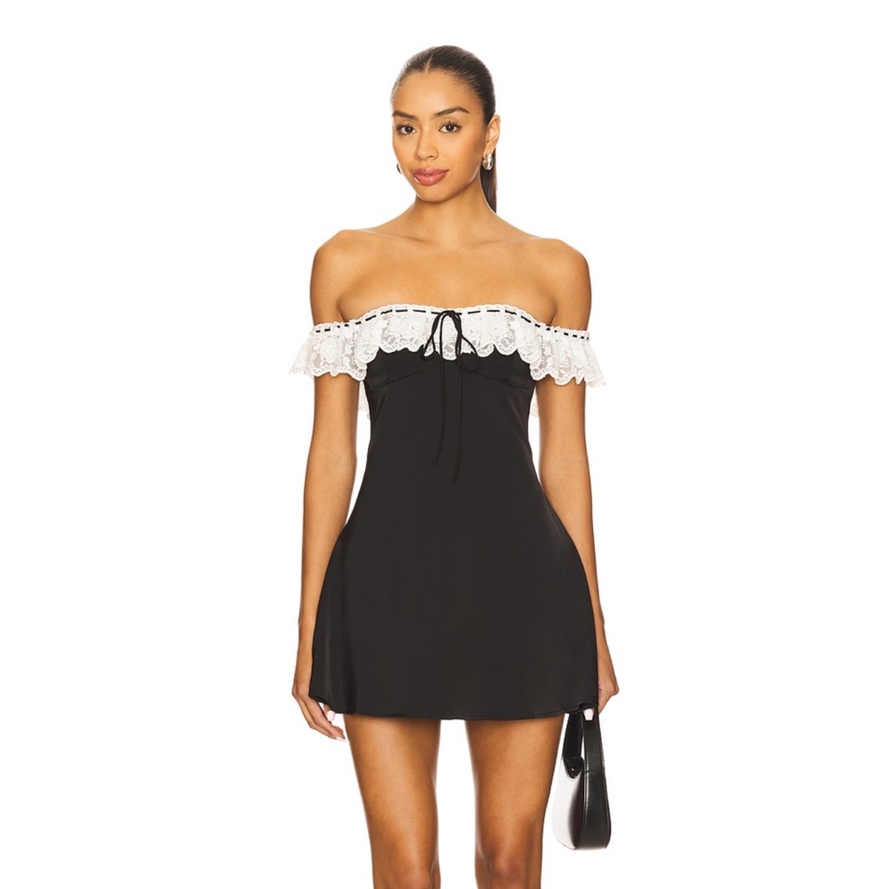 Elegant Black Off-Shoulder Dress revolve